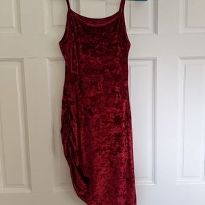 Red velvet dress